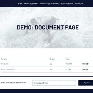 Add Ons - Document Page